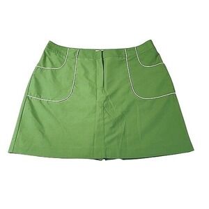 IZOD Golf Skort Womens 14 Lime Green Activewear Tennis Skirt Solid